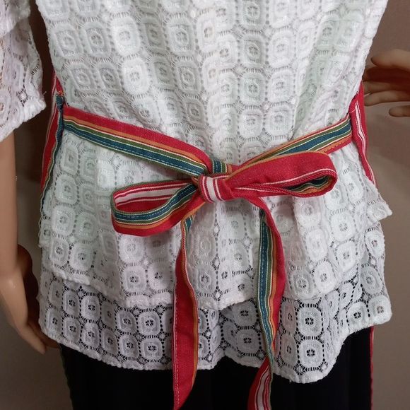 Now Designs SF,La BUONA CUCINA d' Italia multicolor striped APRON with pocket,OS - Picture 3 of 8